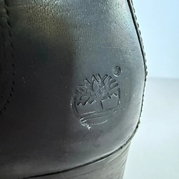 Timberland Atlantic Heights Black Leather‎ Chelsea Boots Block Heel Size 8 - Picture 5 of 12